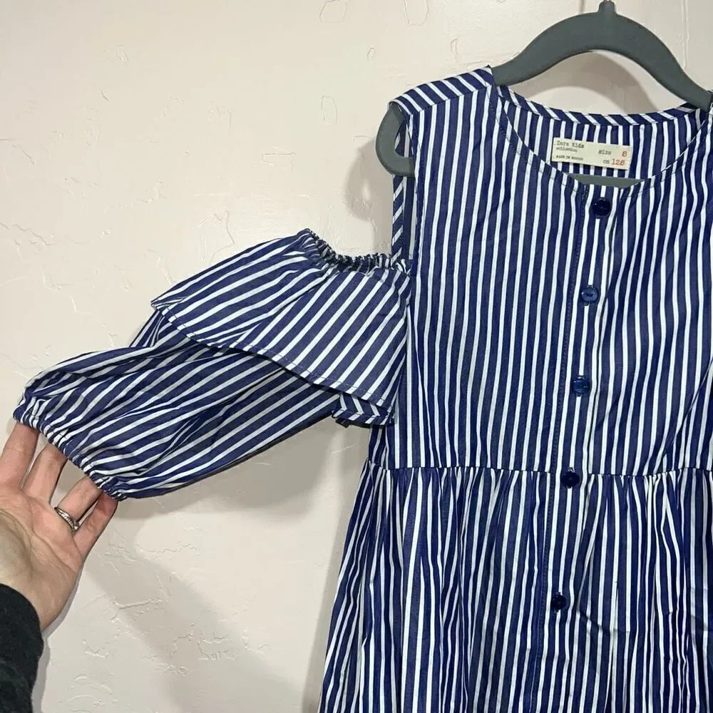 Zara Off the Shoulder Striped Dress